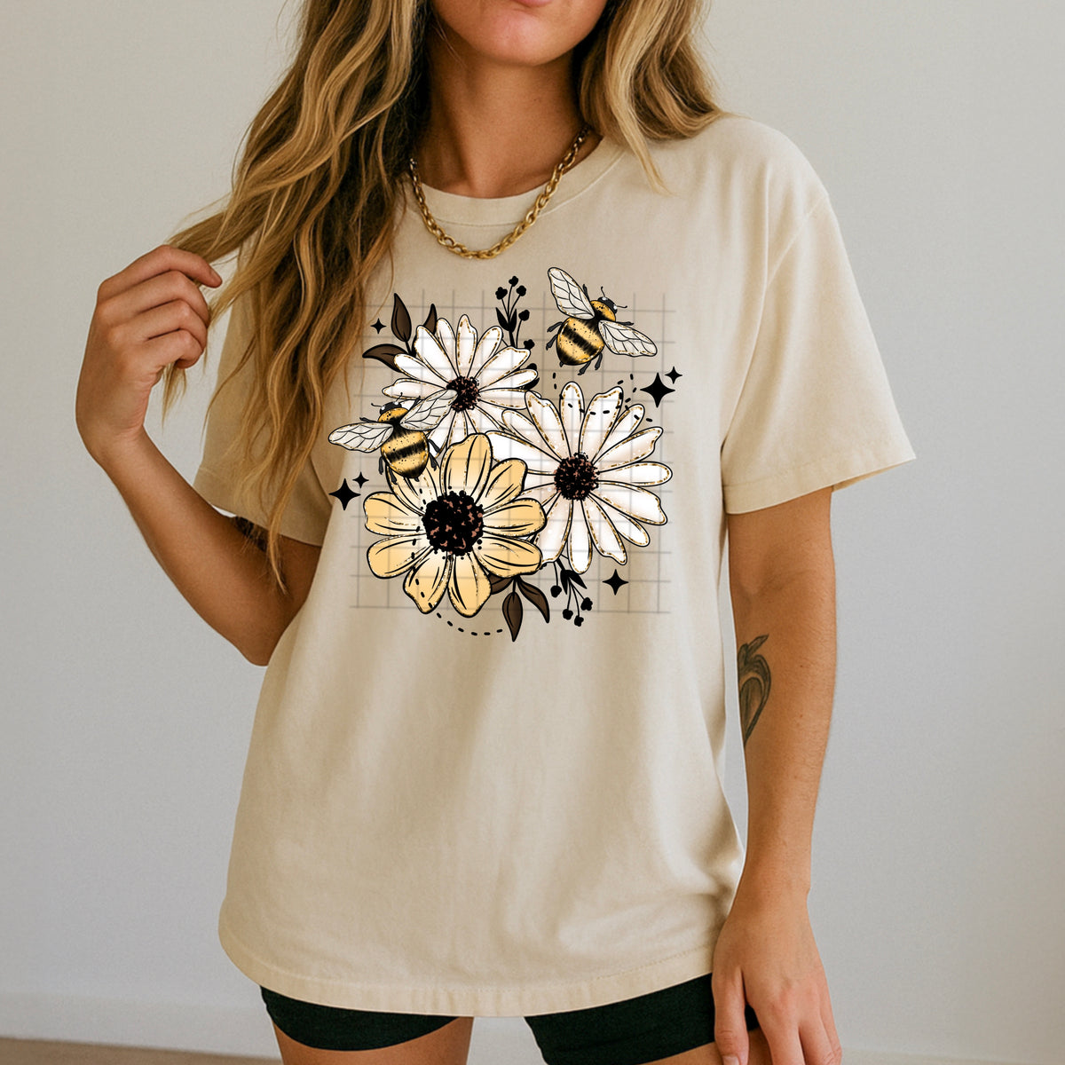 Floral Bees PNG