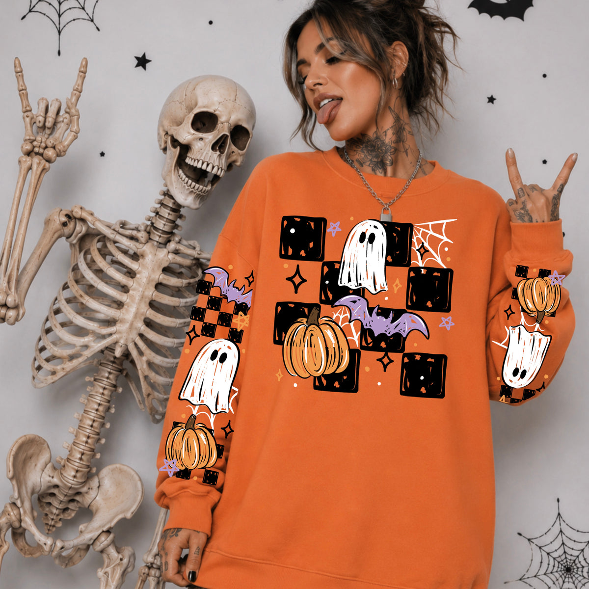 Sketchy Halloween w/ Sleeves PNG