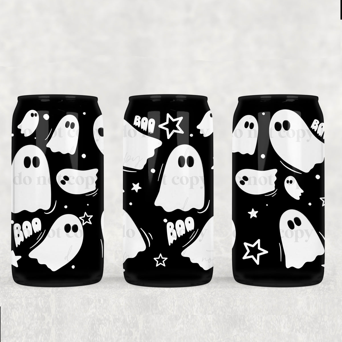 Boo Ghosties 16oz Glass Wrap