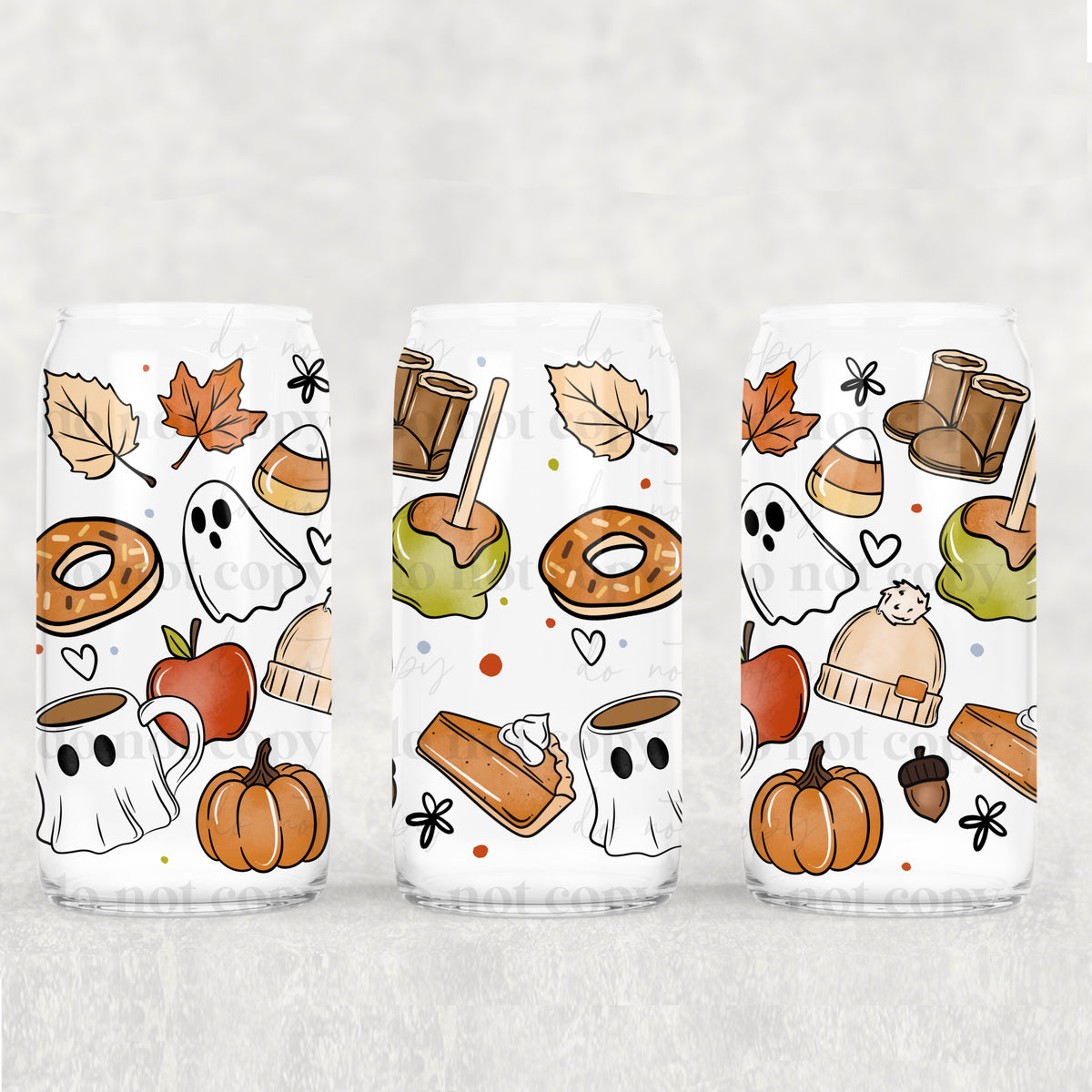 Fall Essentials 16oz Glass Wrap