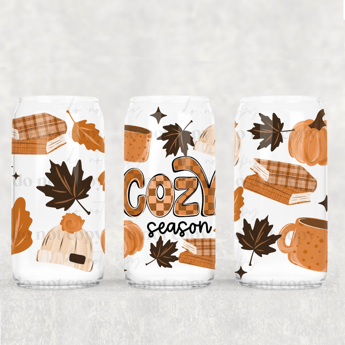 Cozy Season 16oz Glass Wrap