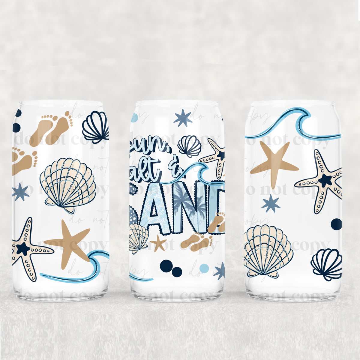 Sun Salt Sand 16oz Glass Wrap