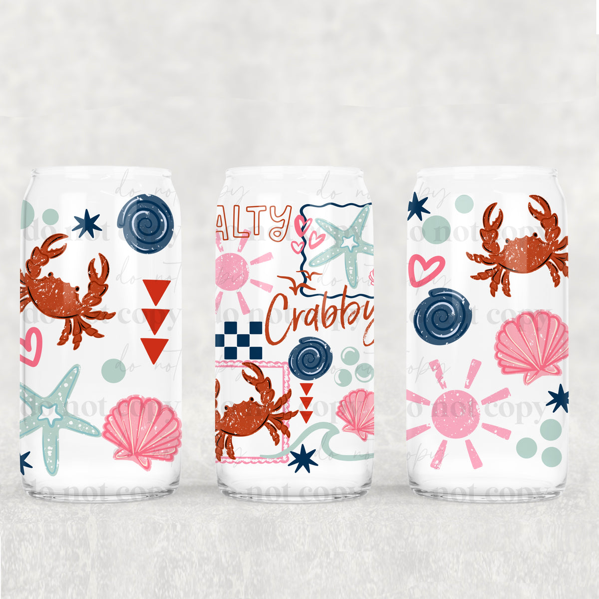 Salty & Crabby 16oz Glass Wrap