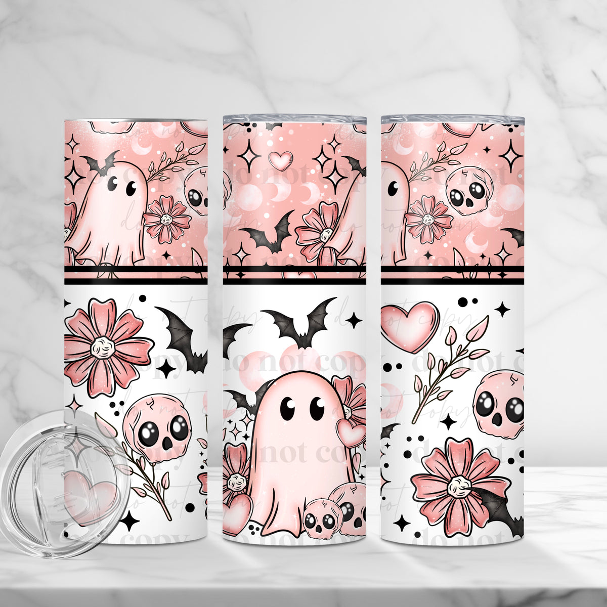 Valentine Ghostie Tumbler Wrap