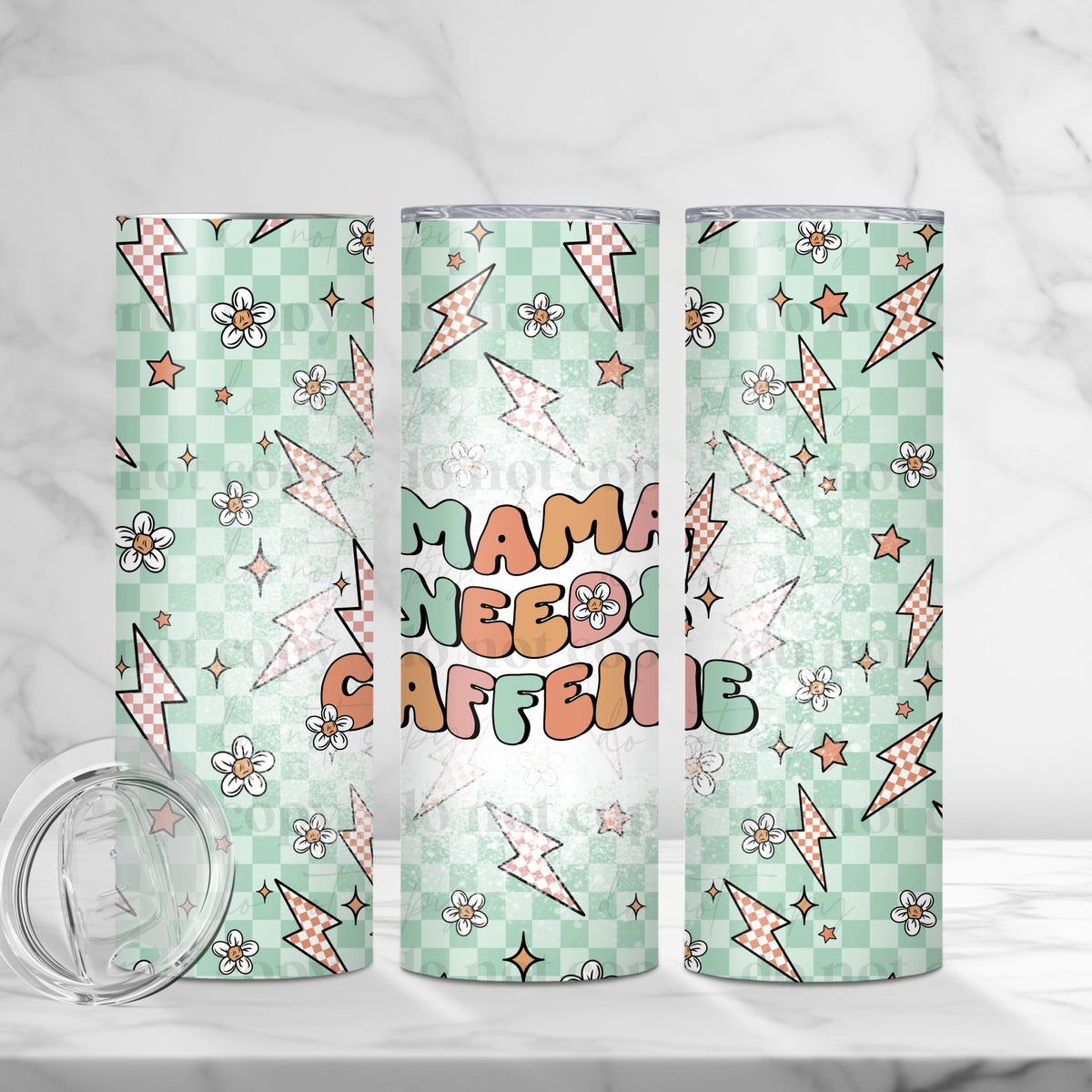 Mama Needs Caffeine Tumbler Wrap