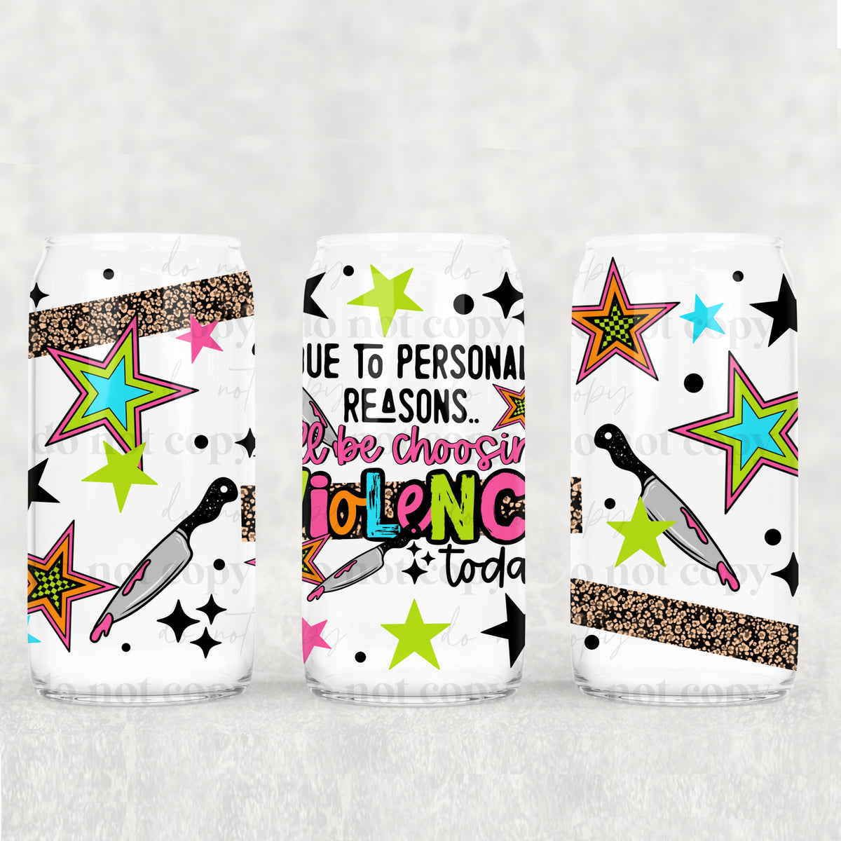 Violence Today 16 oz Glass Wrap