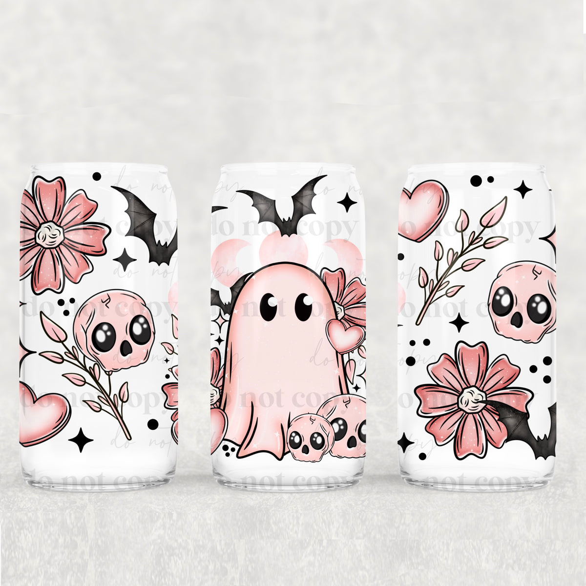 Valentine Ghostie 16oz Glass Wrap