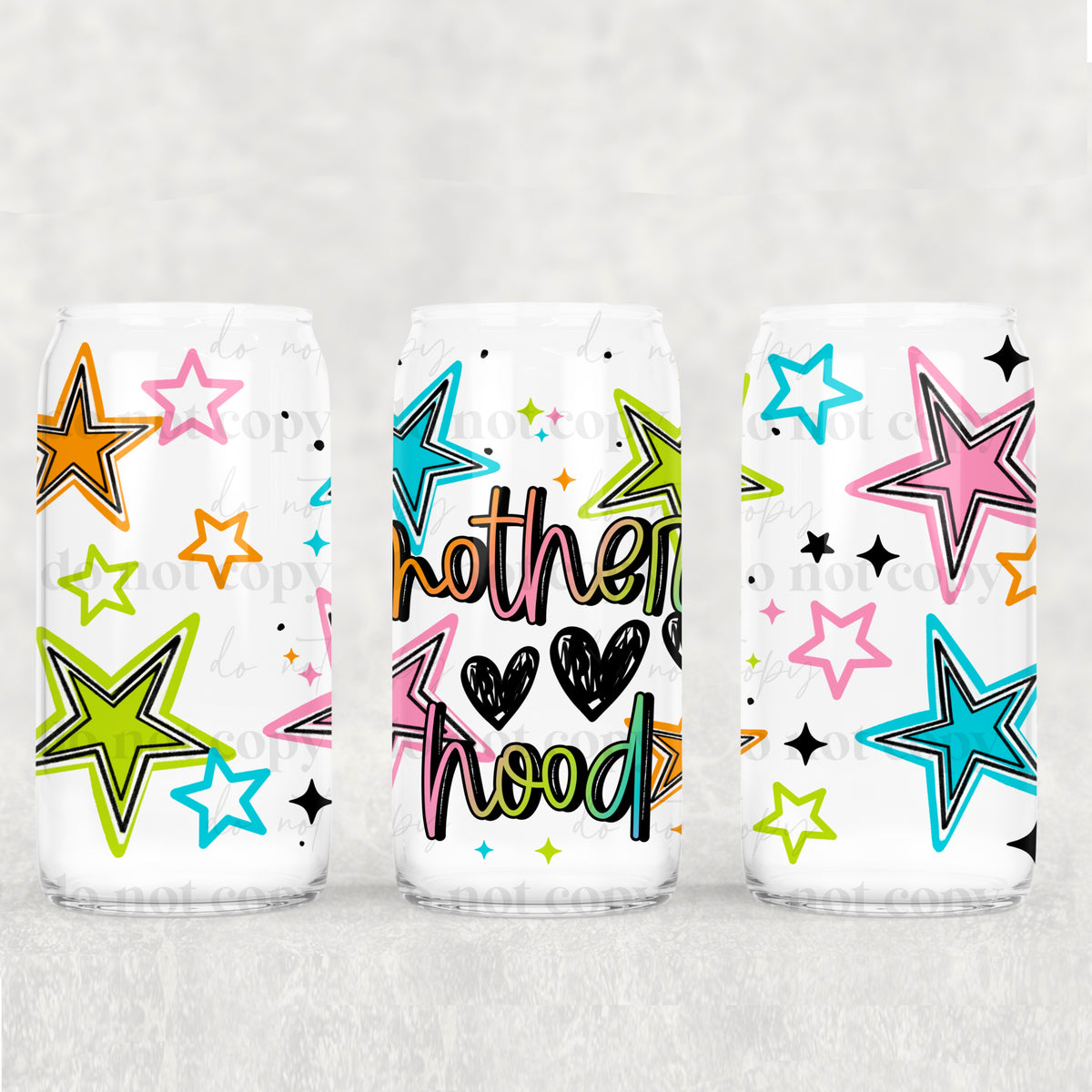 Motherhood Stars 16oz Glass Wrap