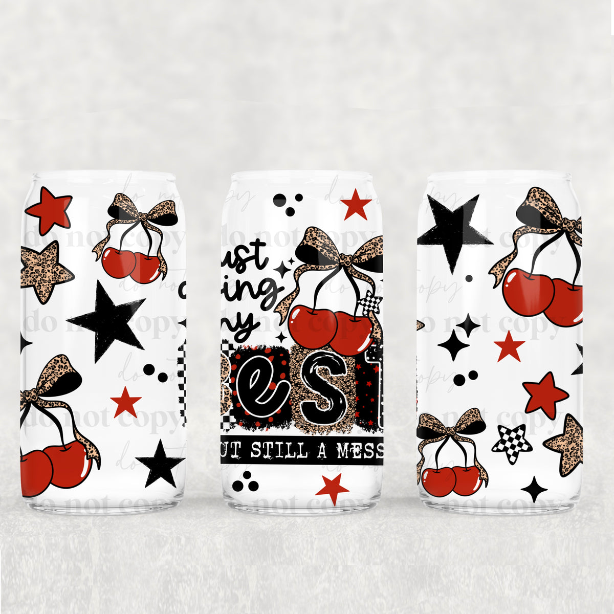 Just Doing My Best 16oz Glass Wrap