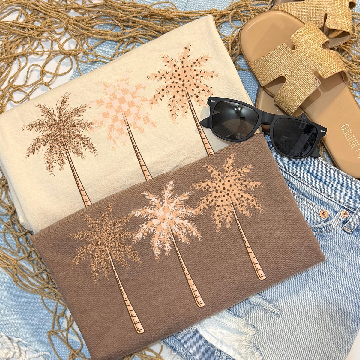 Neutral Palm Trees PNG