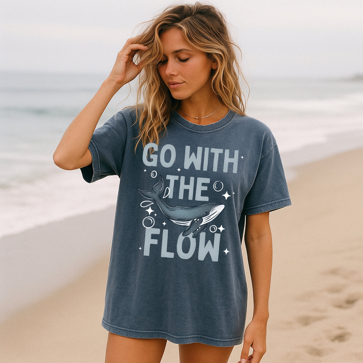 Go With The Flow Whale PNG