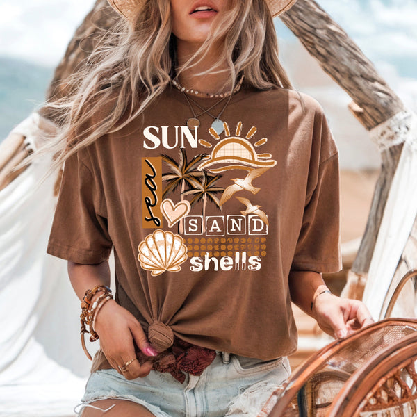 Sun Sea Sand Shells PNG