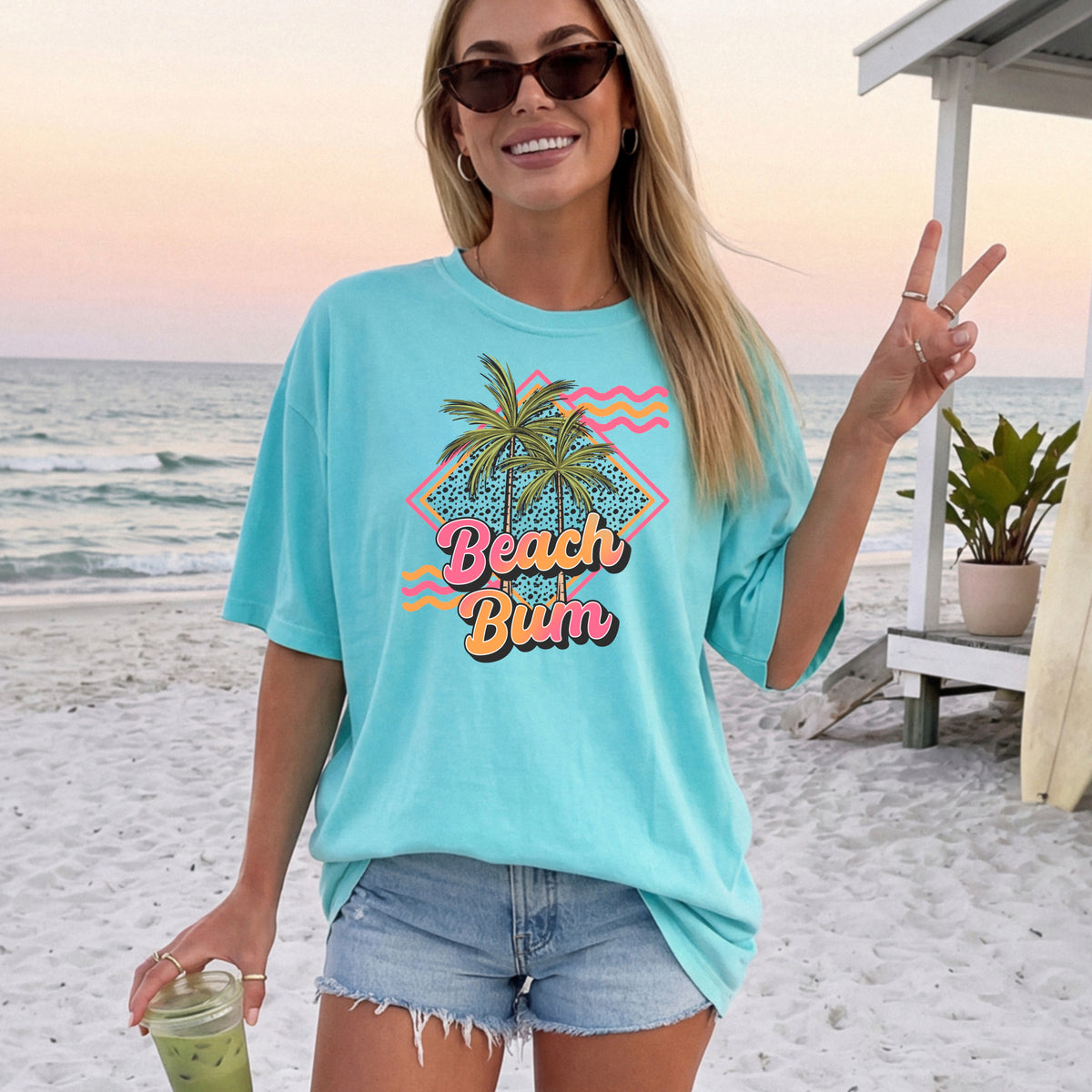 Beach Bum Palm Trees PNG