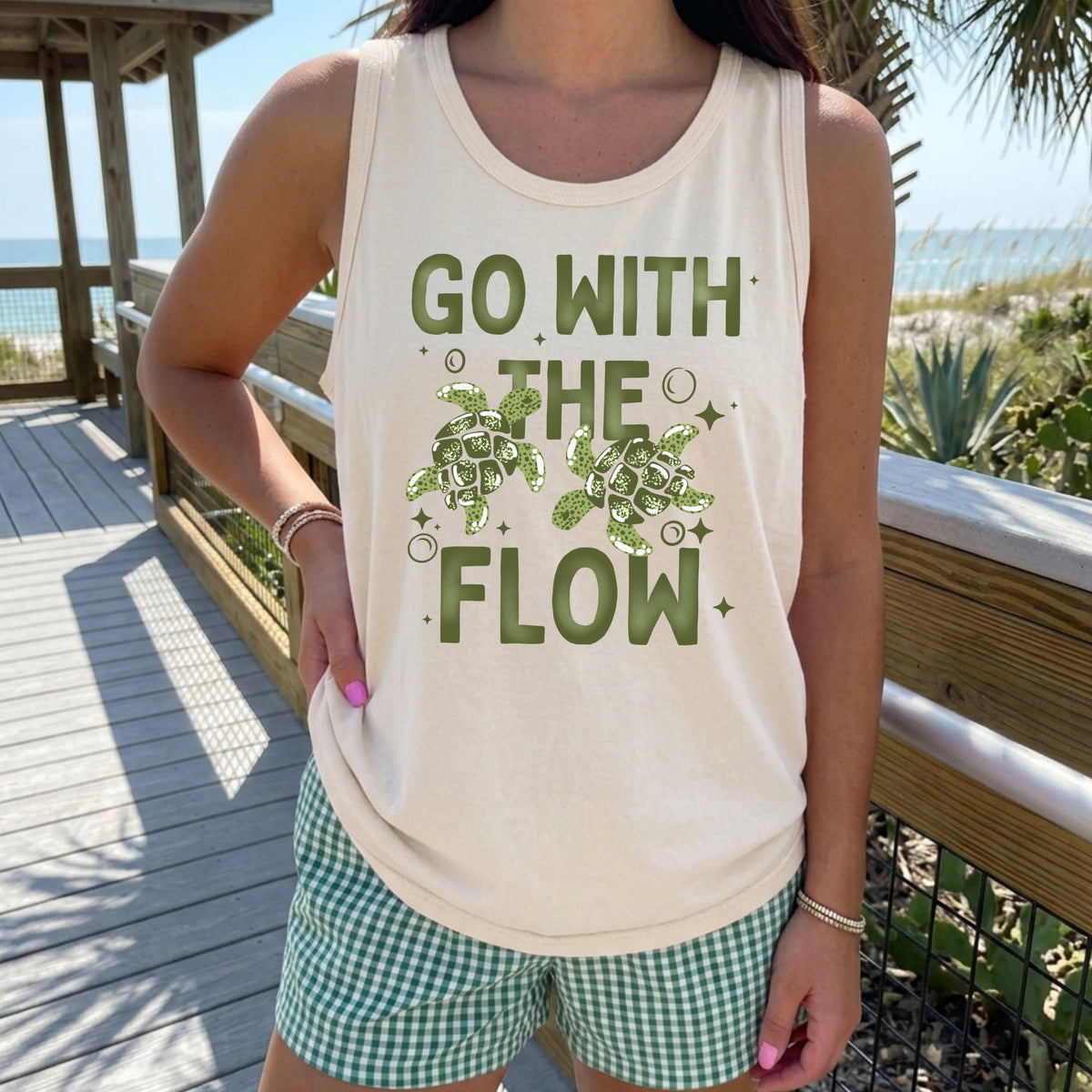 Go With The Flow Turtle PNG
