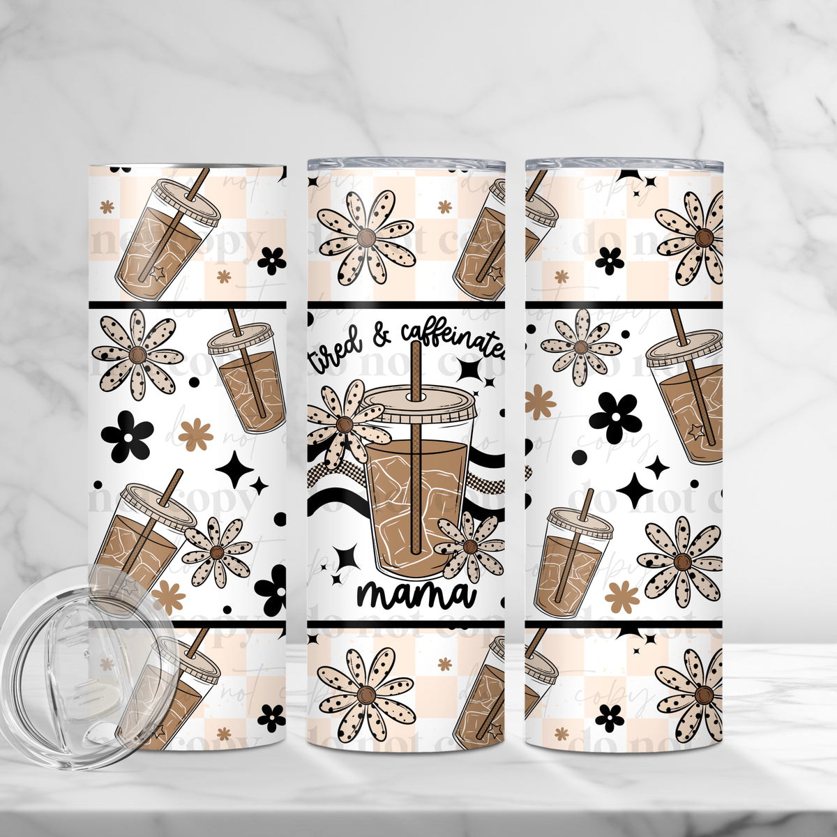 Tired Caffeinated Mama Tumbler Wrap