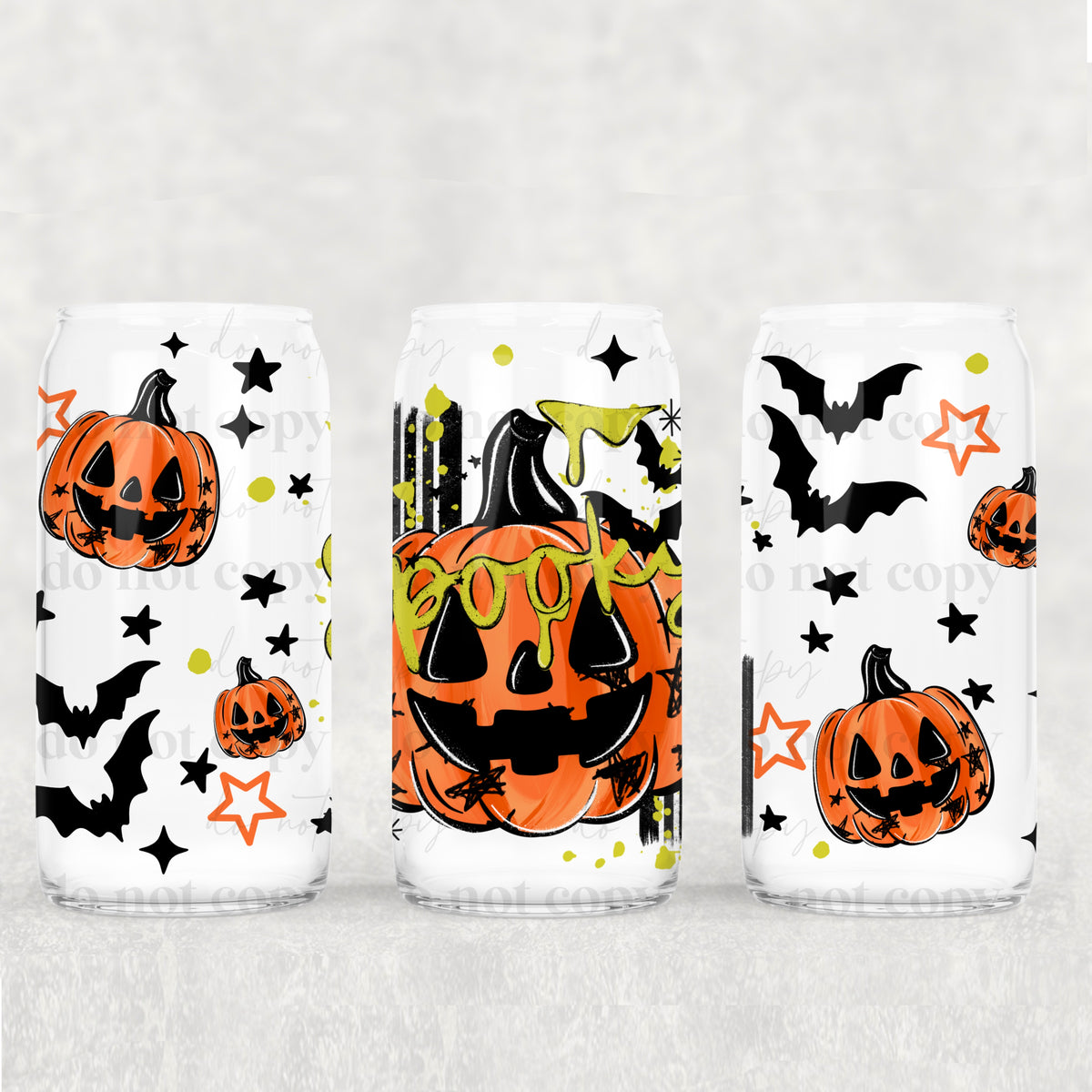 Spooky Pumpkin 16oz Glass Wrap