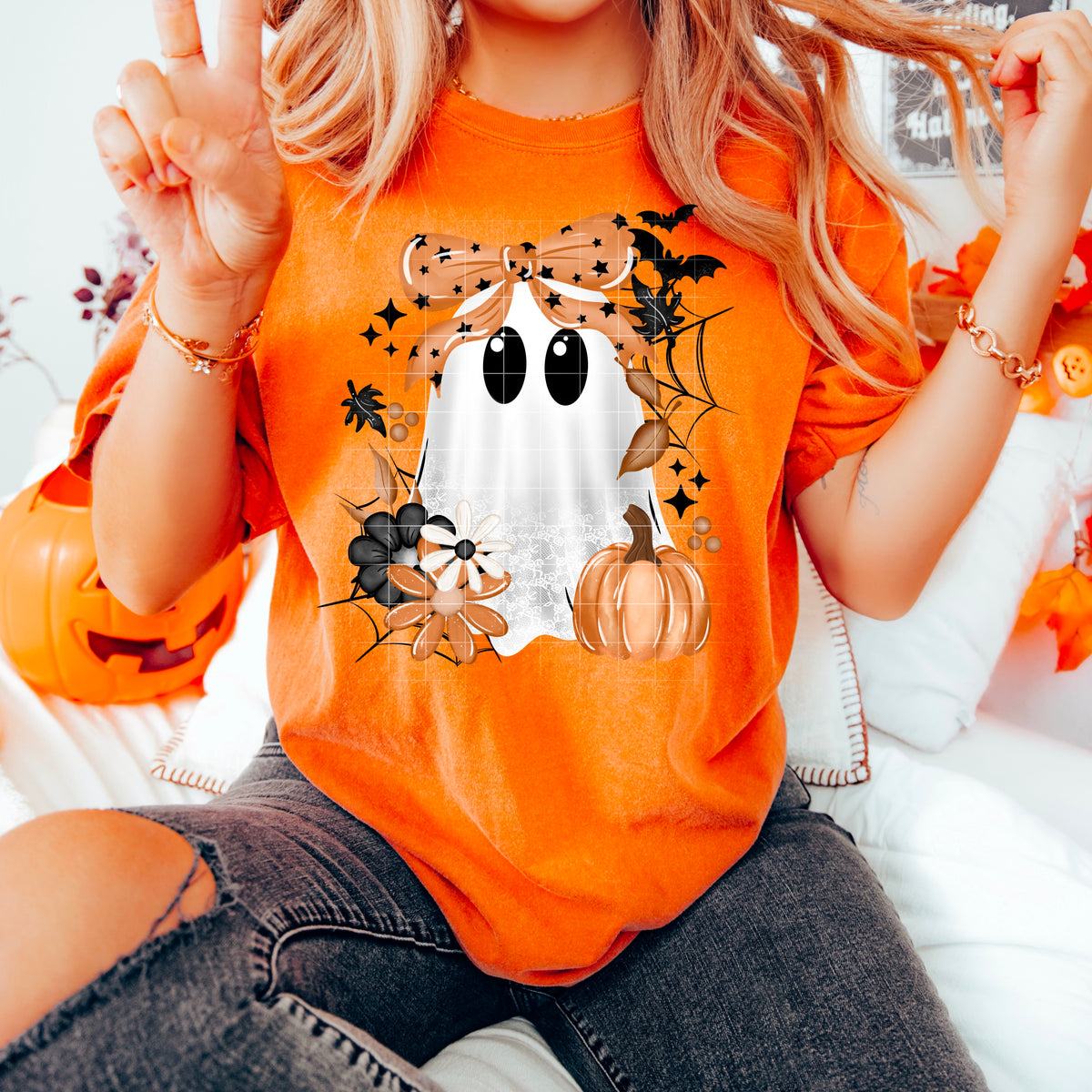 Fall Lace Ghost PNG