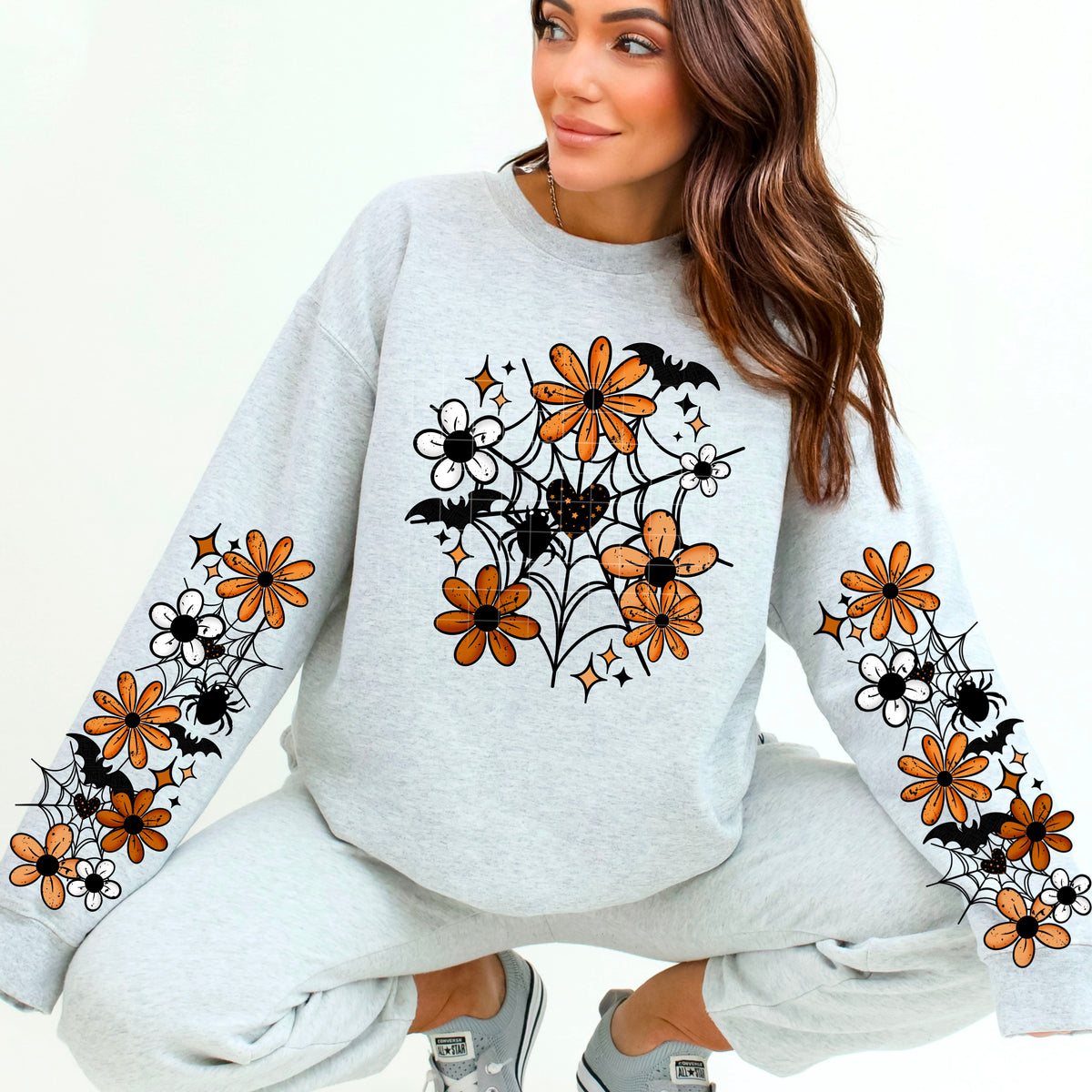 Spiderweb Florals w/ Sleeves PNG