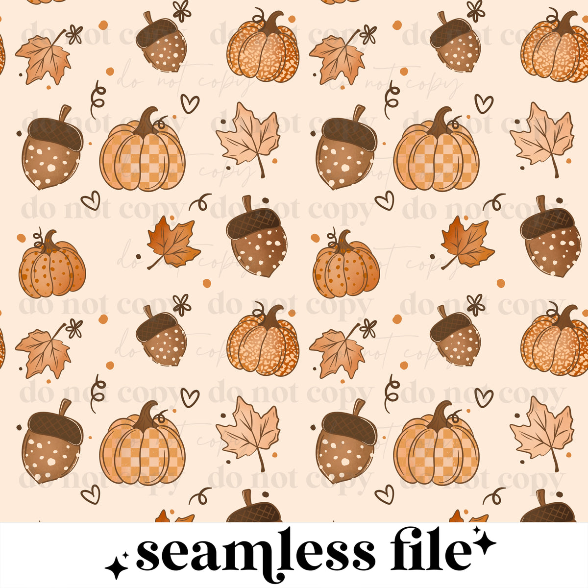 Fall Things Grid Seamless