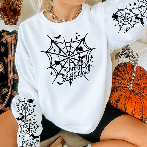 Spooky Season Web Single Cololr w/ Sleeves PNG