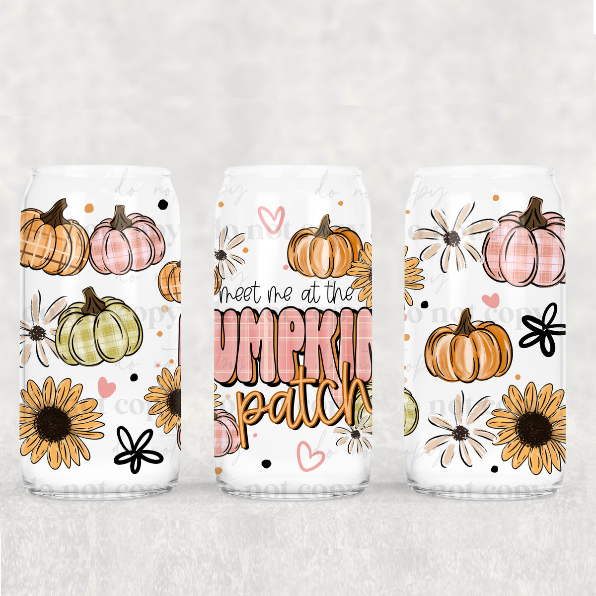 Meet Me At Pumpkin Patch 16oz Glass Wrap