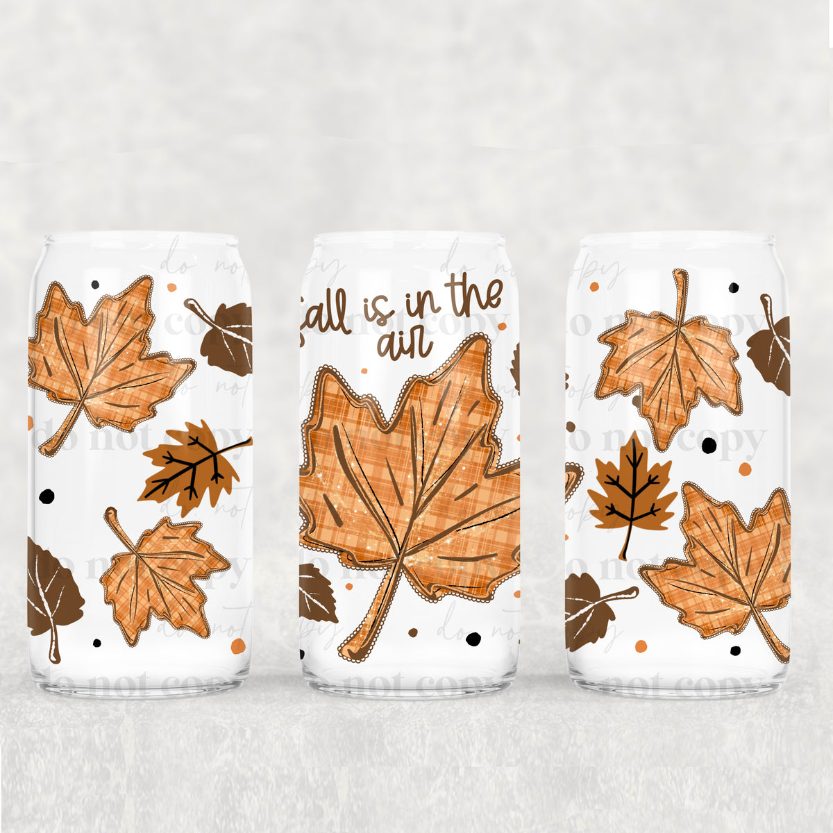 Fall Is In The Air 16oz Glass Wrap
