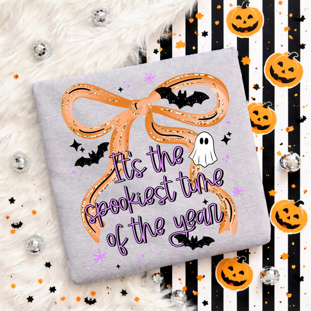 Spookiest Time Of Year Bow PNG