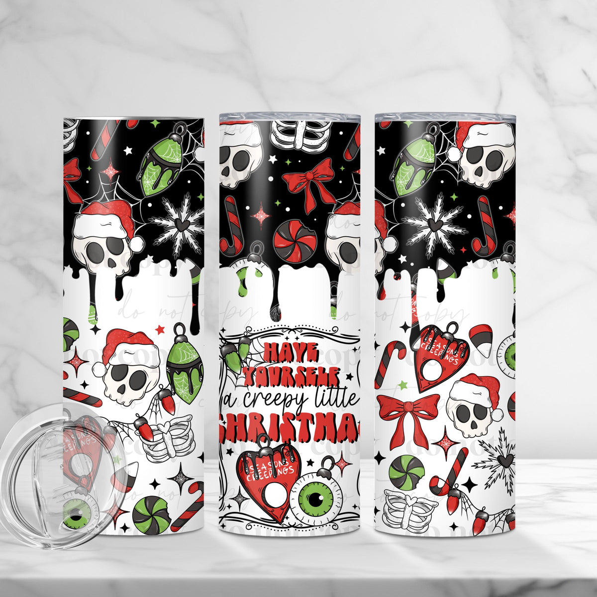 Creepy Christmas Tumbler Wrap