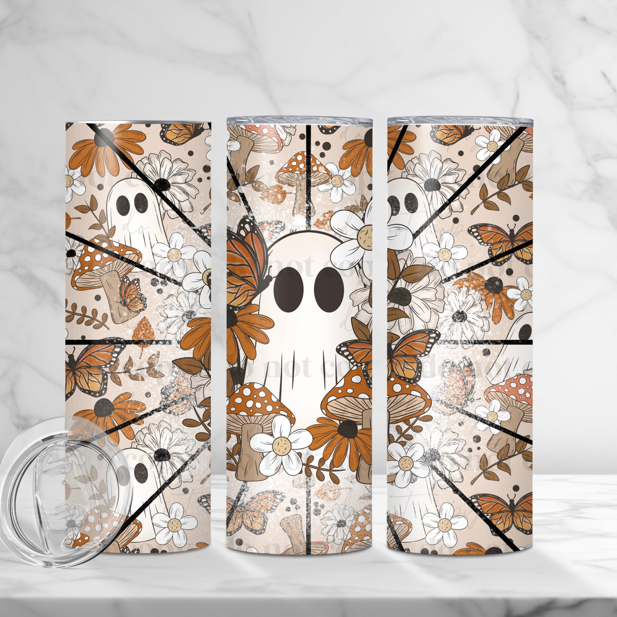 Fall Ghost Tumbler Wrap