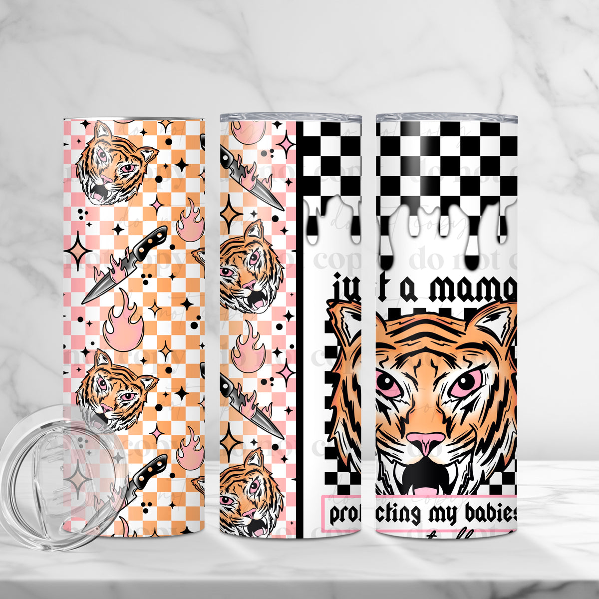 Just A Mama Tiger Tumbler Wrap