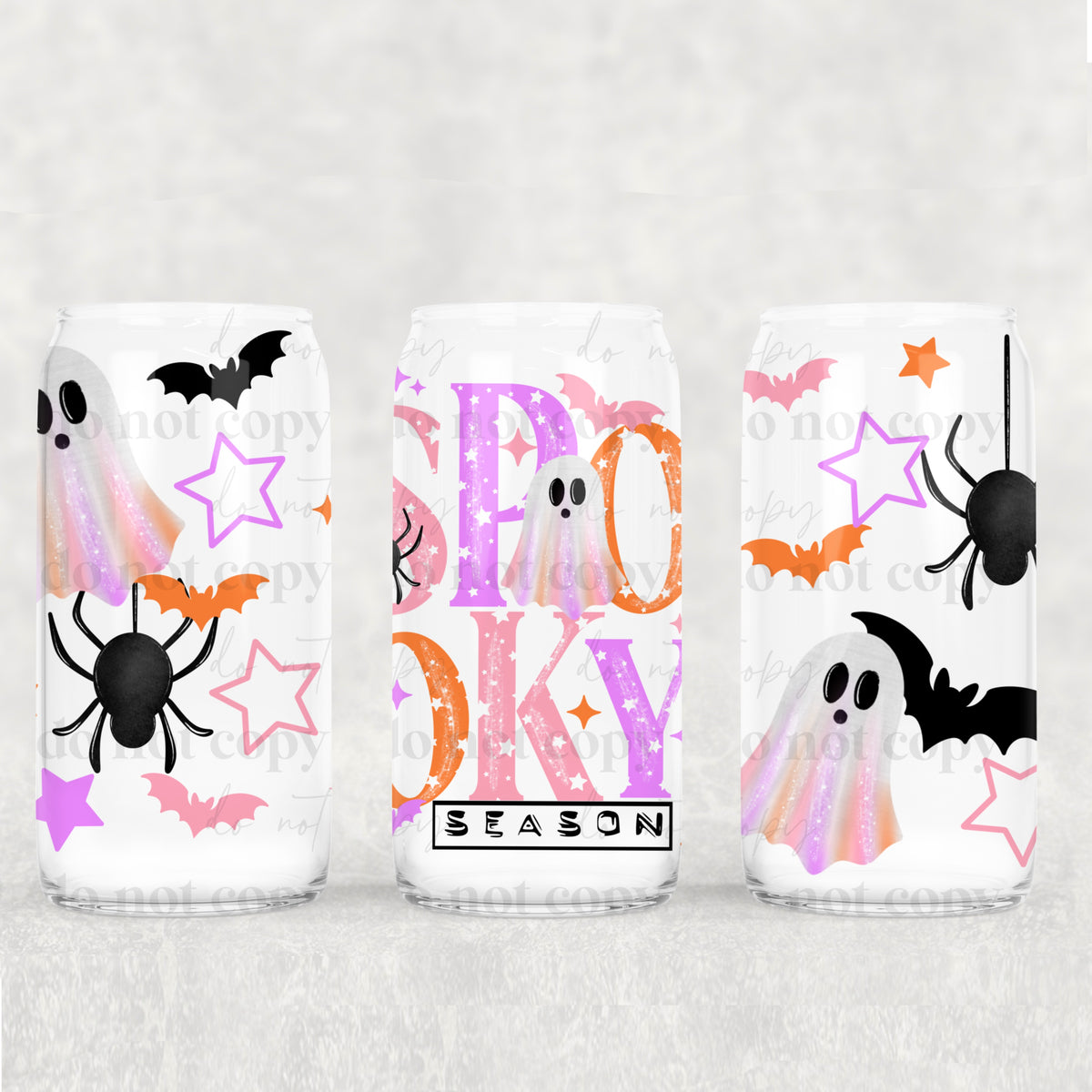 Spooky Season 16 Oz Glass Wrap