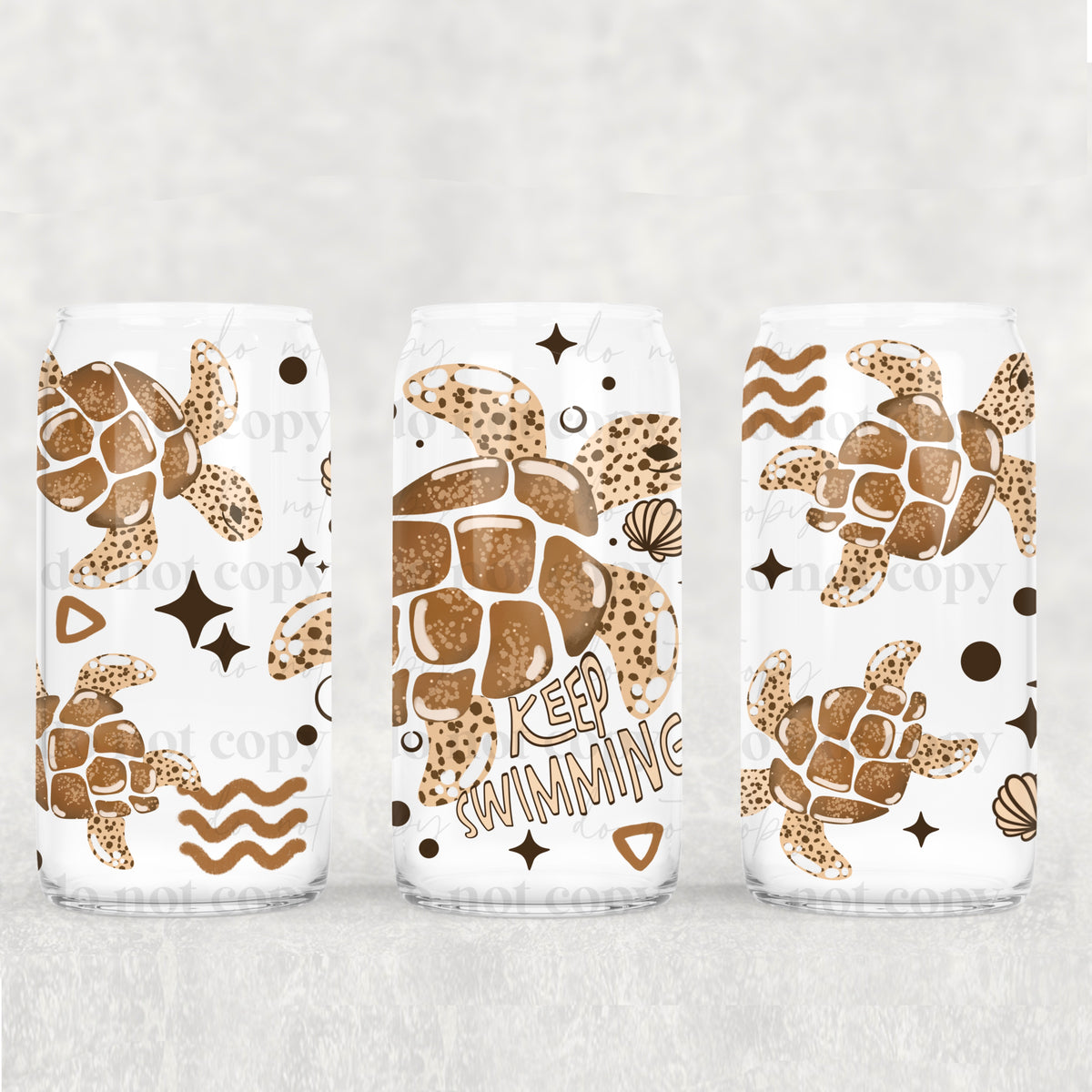 Keep Swimming 16 Oz Glass Wrap