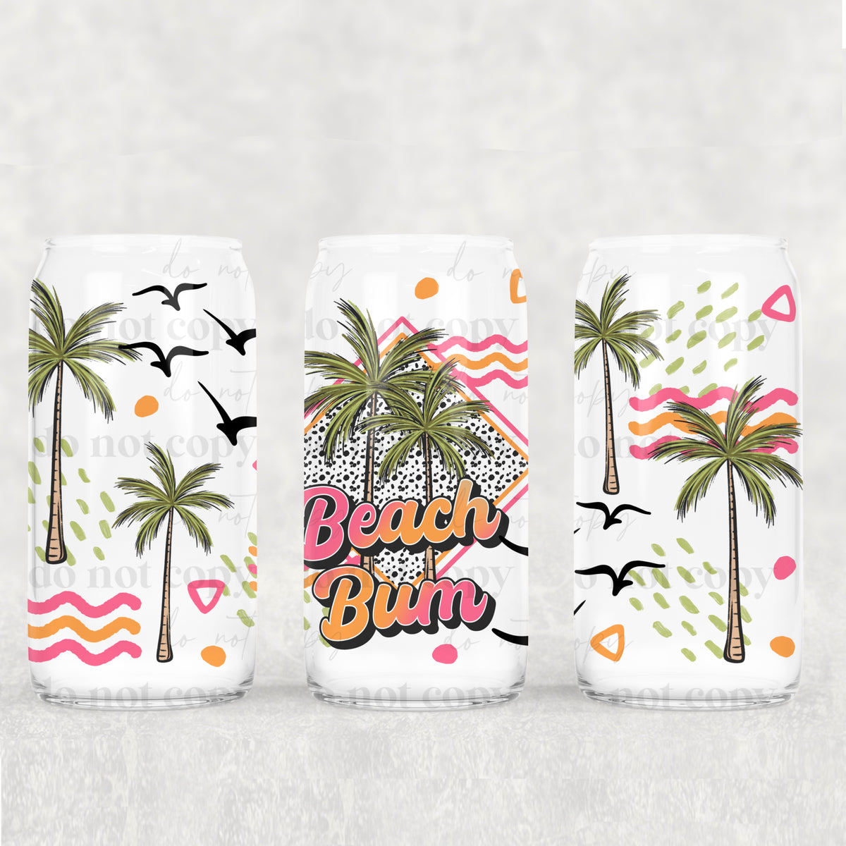 Beach Bum 16 Oz Glass Wrap