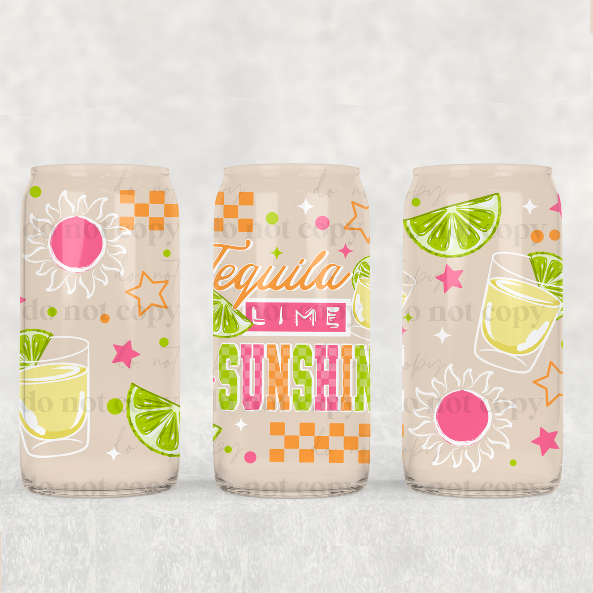 Tequila Lime 16 Oz Glass Wrap