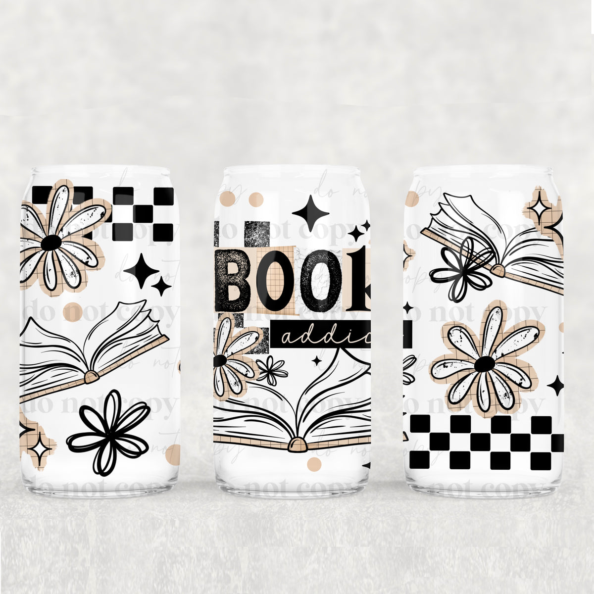 Book Addict 16 Oz Glass Wrap