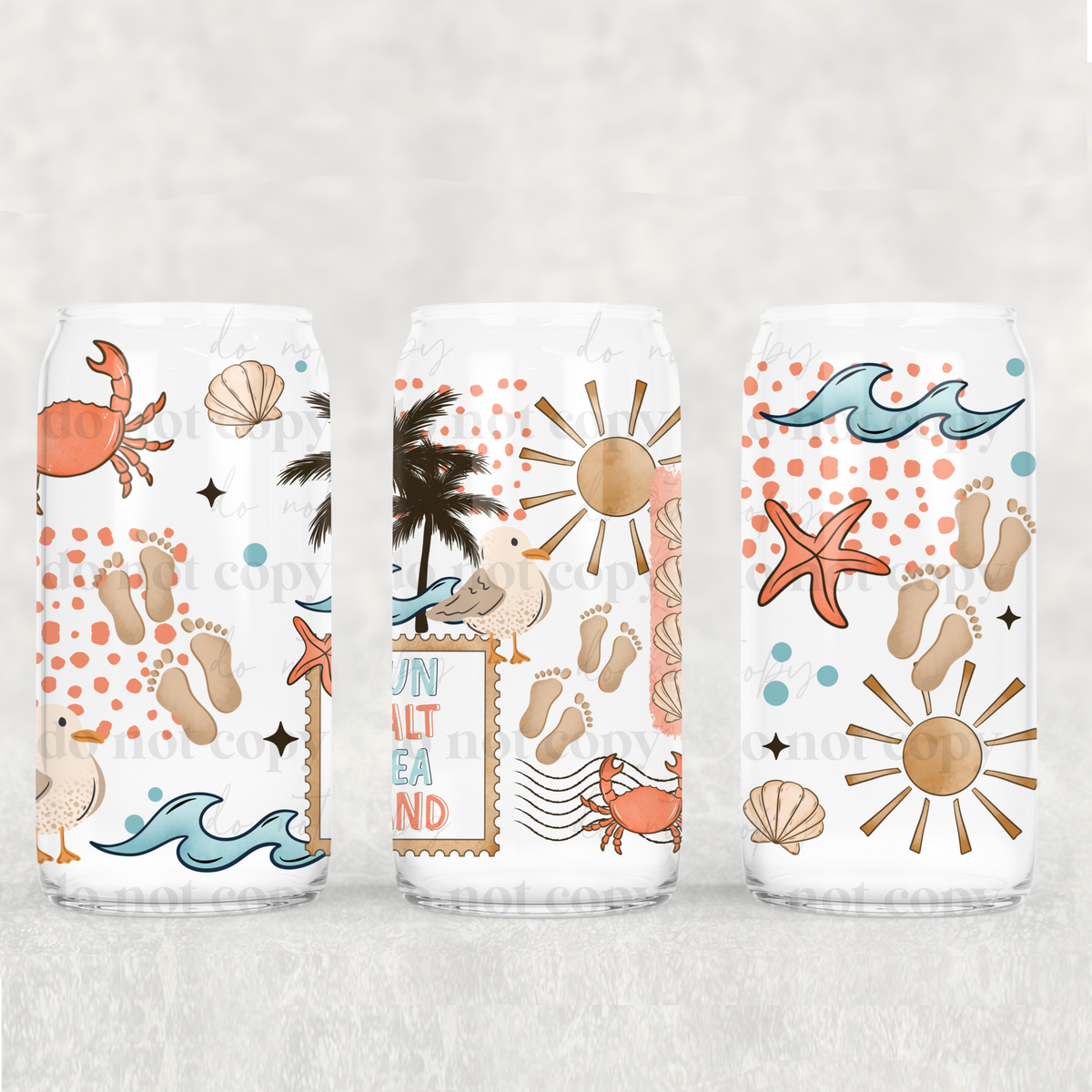 Sun Salt Sea Sand 16 Oz Glass Wrap