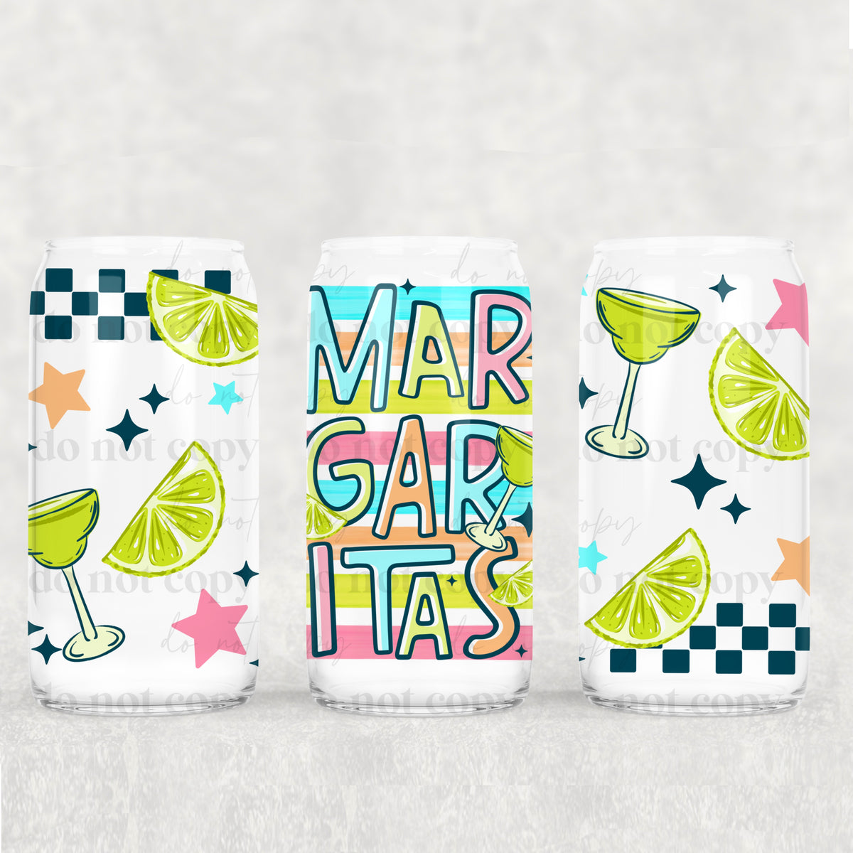 Margaritas 16 Oz Glass Wrap