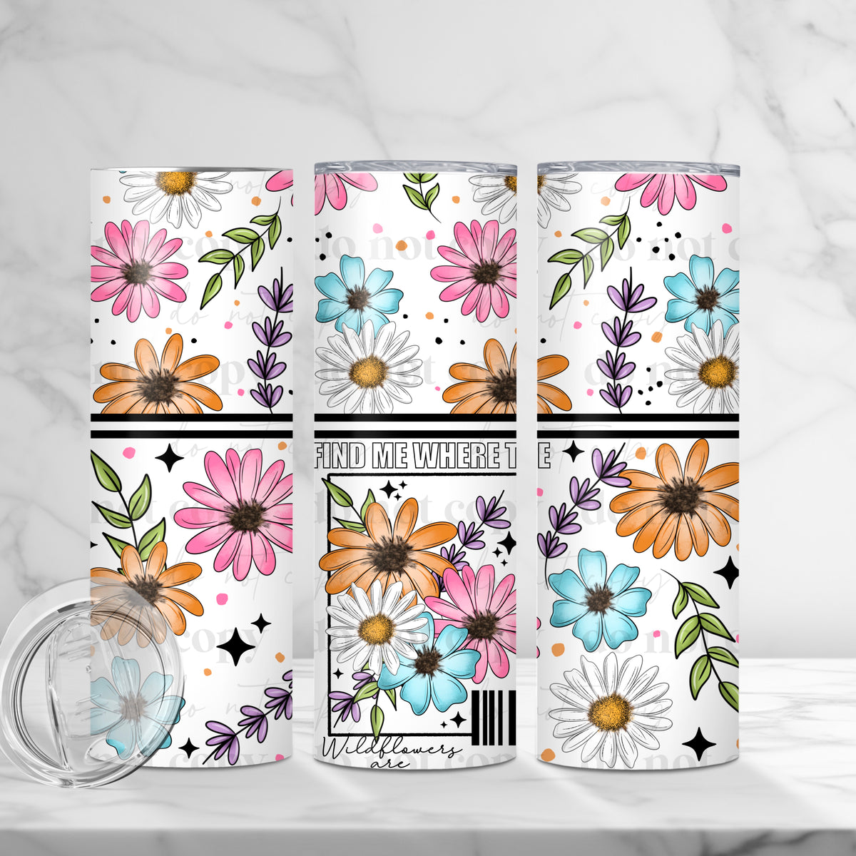 Find Me Wildflowers Tumbler Wrap