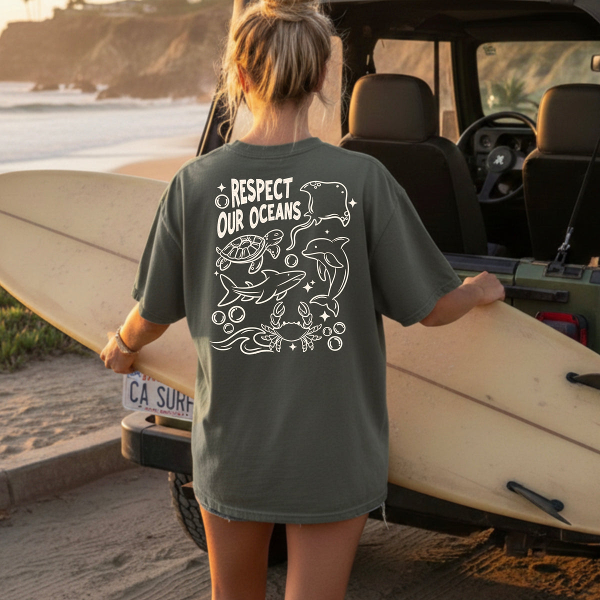 Respect Our Oceans Single Color PNG