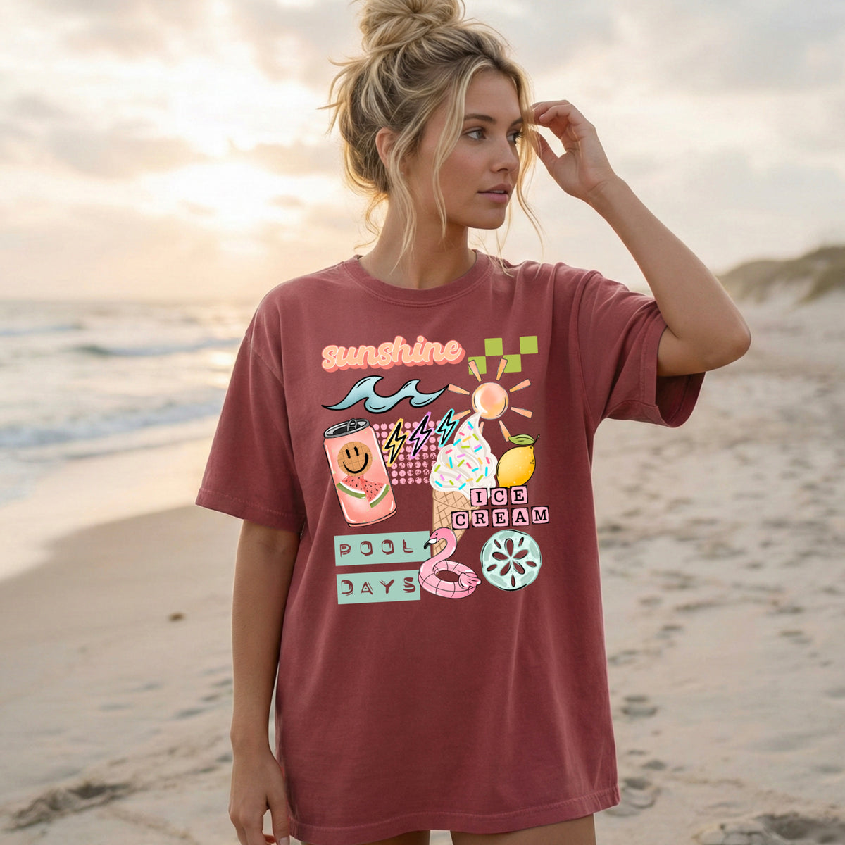 Sunshine & Ice Cream Pool Days PNG