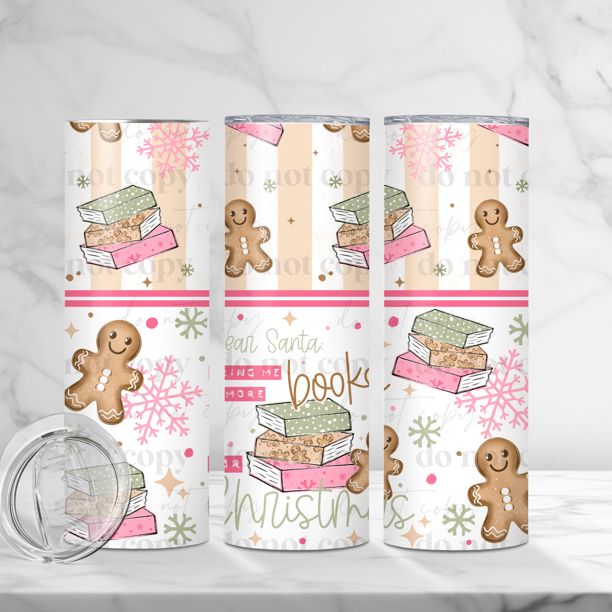 Dear Santa Books Tumbler Wrap