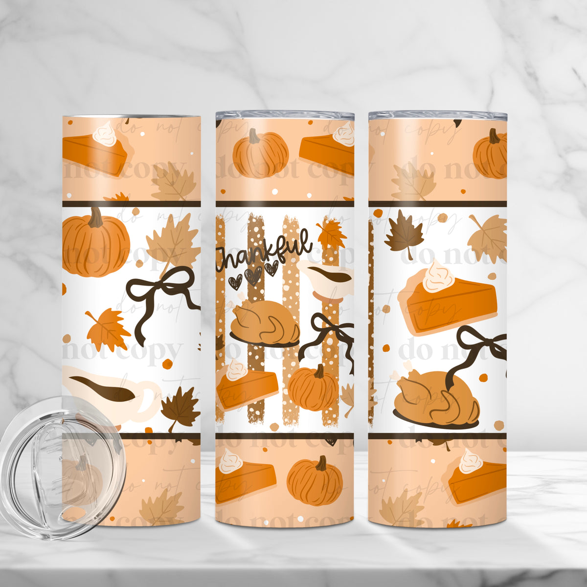 Thankful Stripes Tumbler Wrap