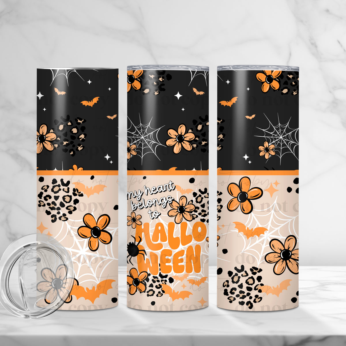 Heart Belongs To Halloween Tumbler Wrap