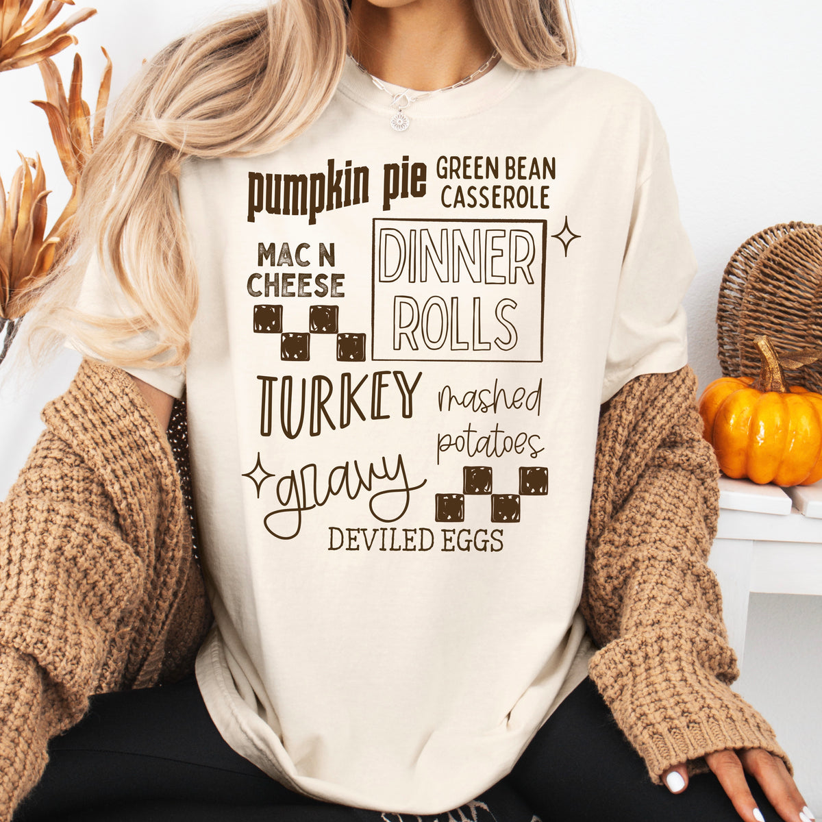 Thanksgiving Collage Single Color PNG