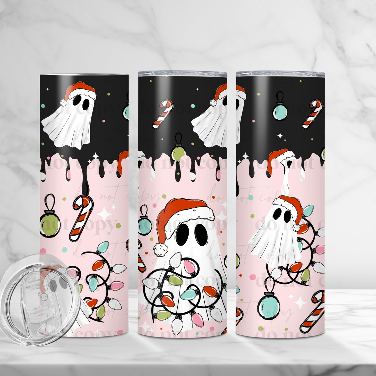 Christmas Ghostie Tumbler Wrap