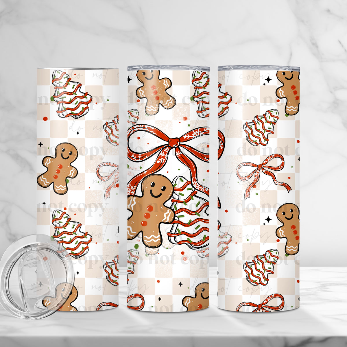 Gingerbread Tree Cake Tumbler Wrap