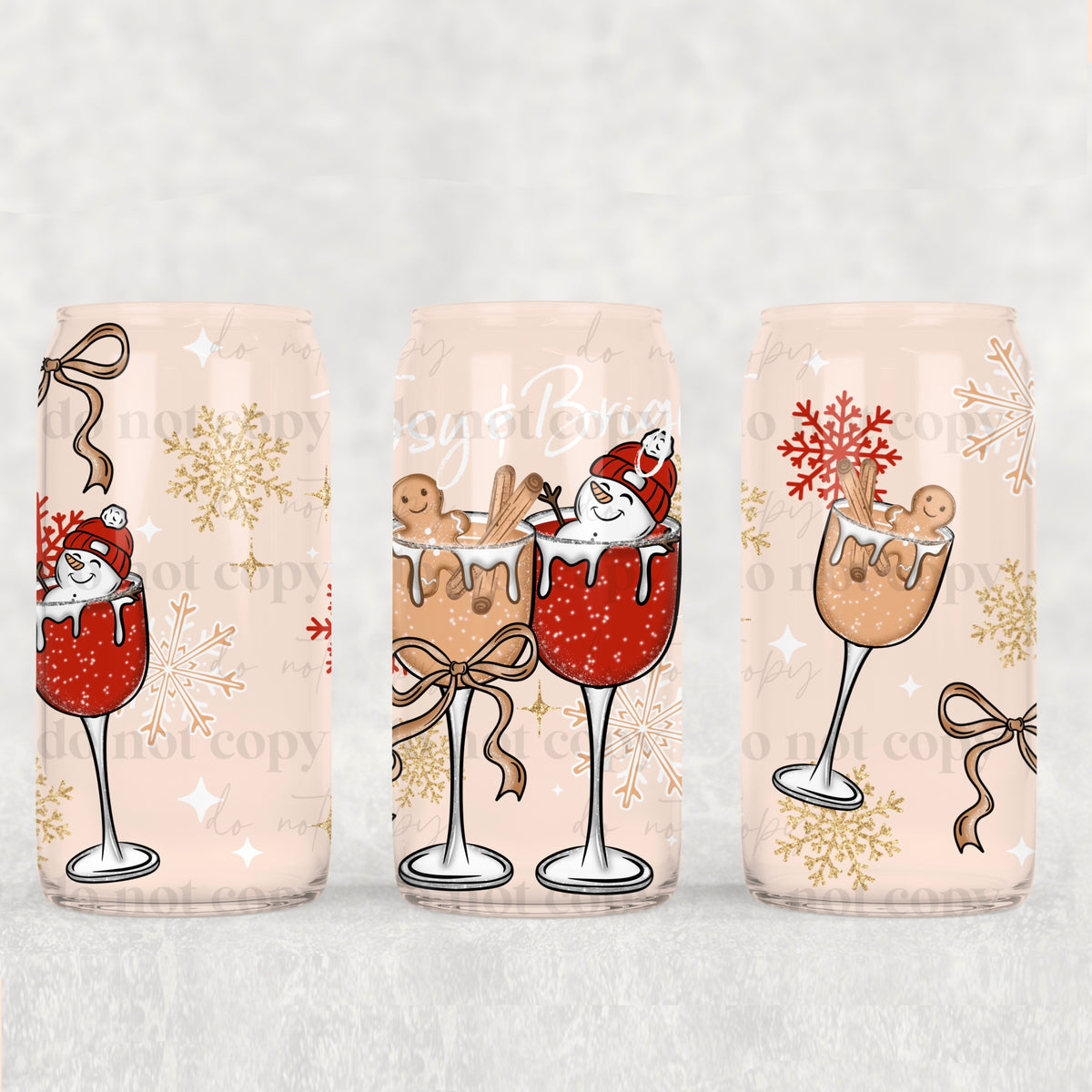 Tipsy & Bright Wine 16oz Glass Wrap