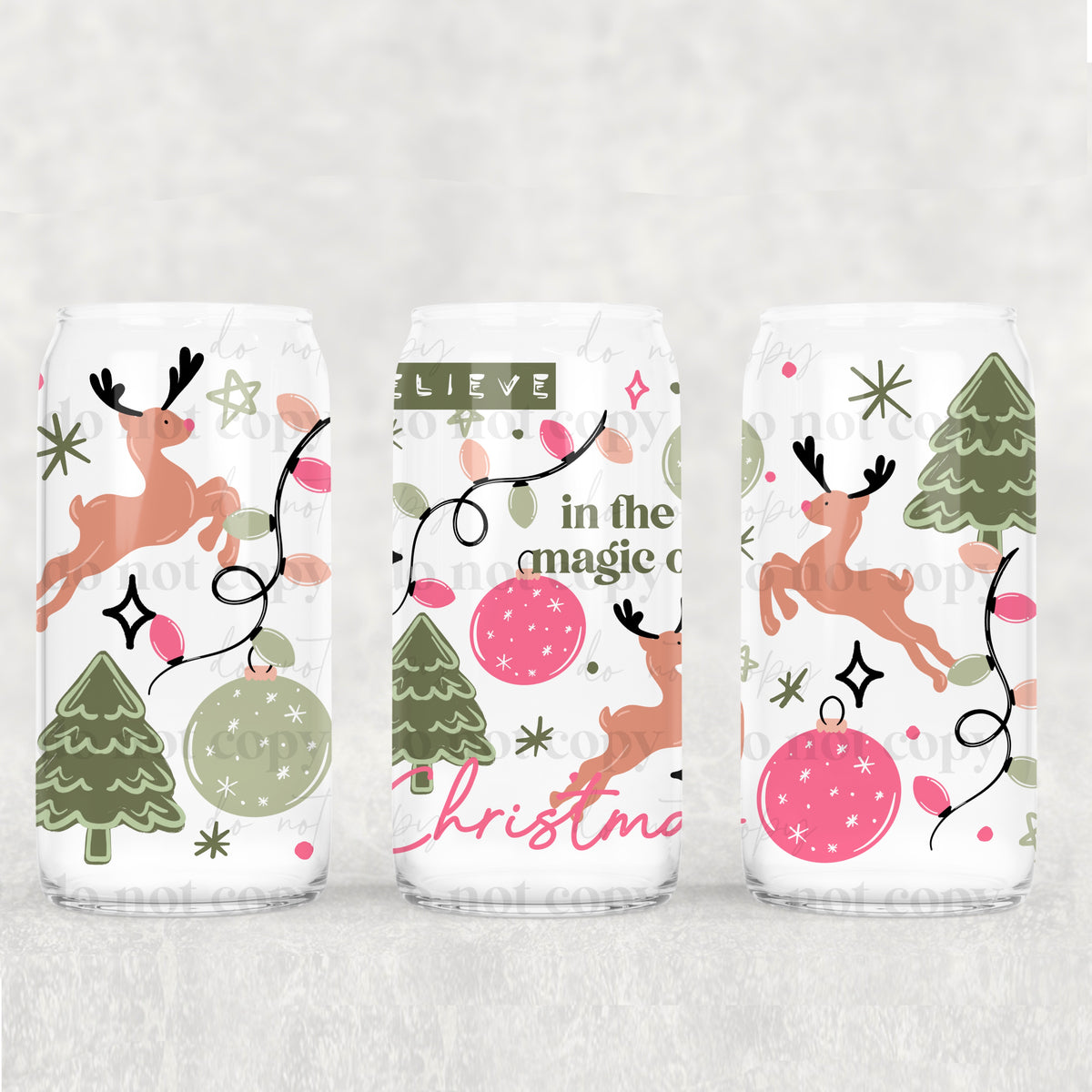 Magic Of Christmas 16oz Glass Wrap