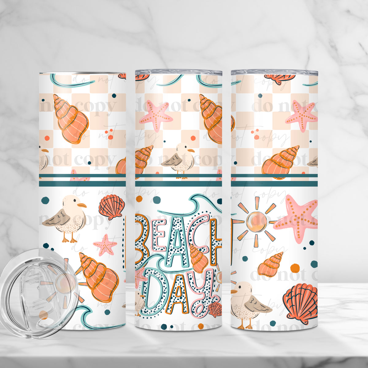 Beach Day Tumbler Wrap