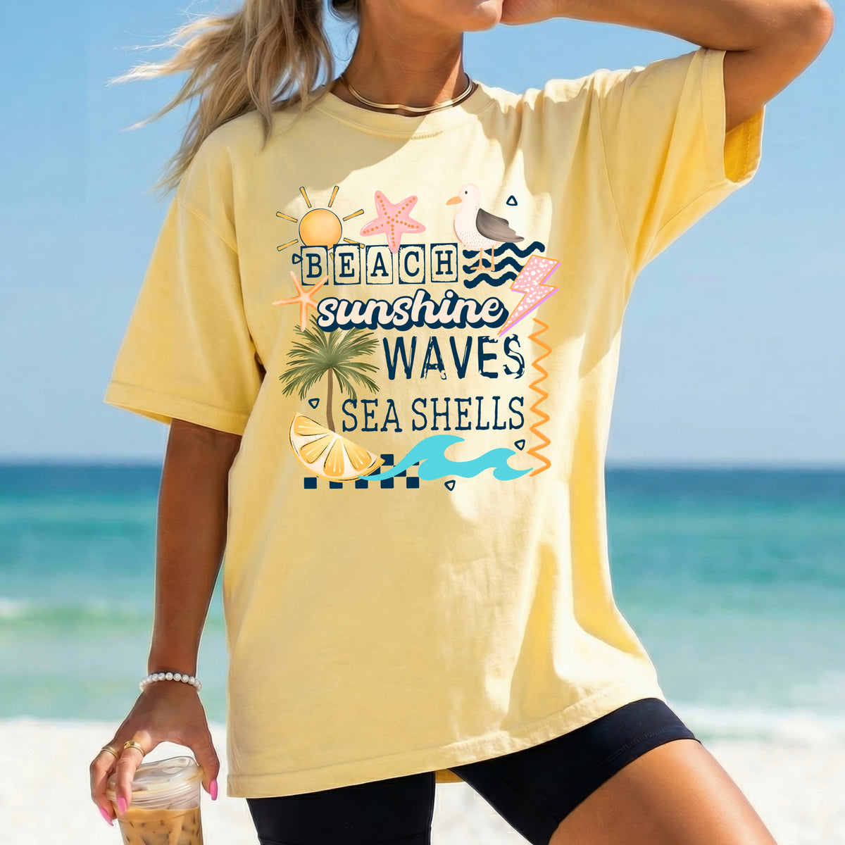 Beach Sunshine Waves PNG